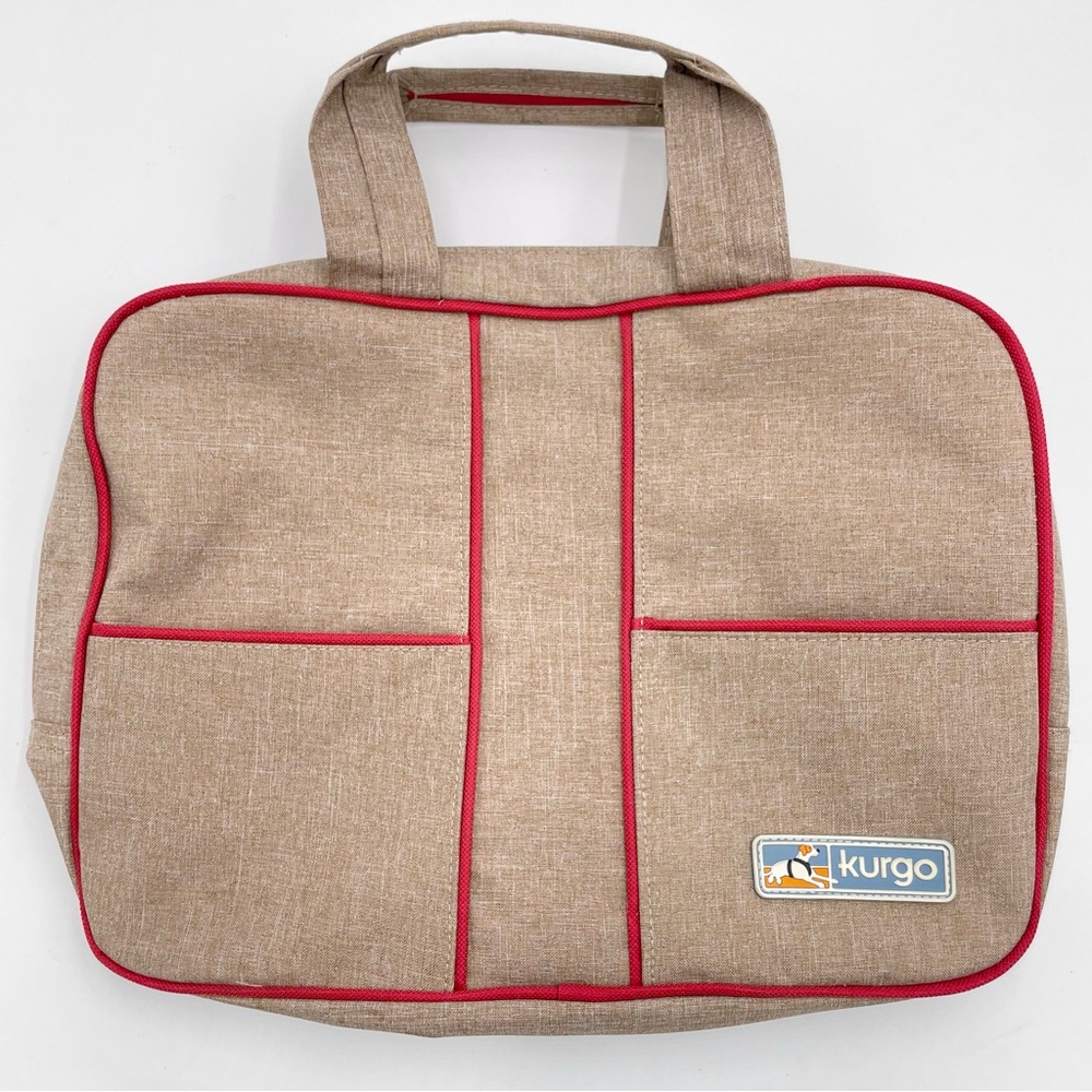 Kurgo Bag Dog Pets Travel Accessories Tote Zip-Up Tan 10"‎ x 13.5" Handles